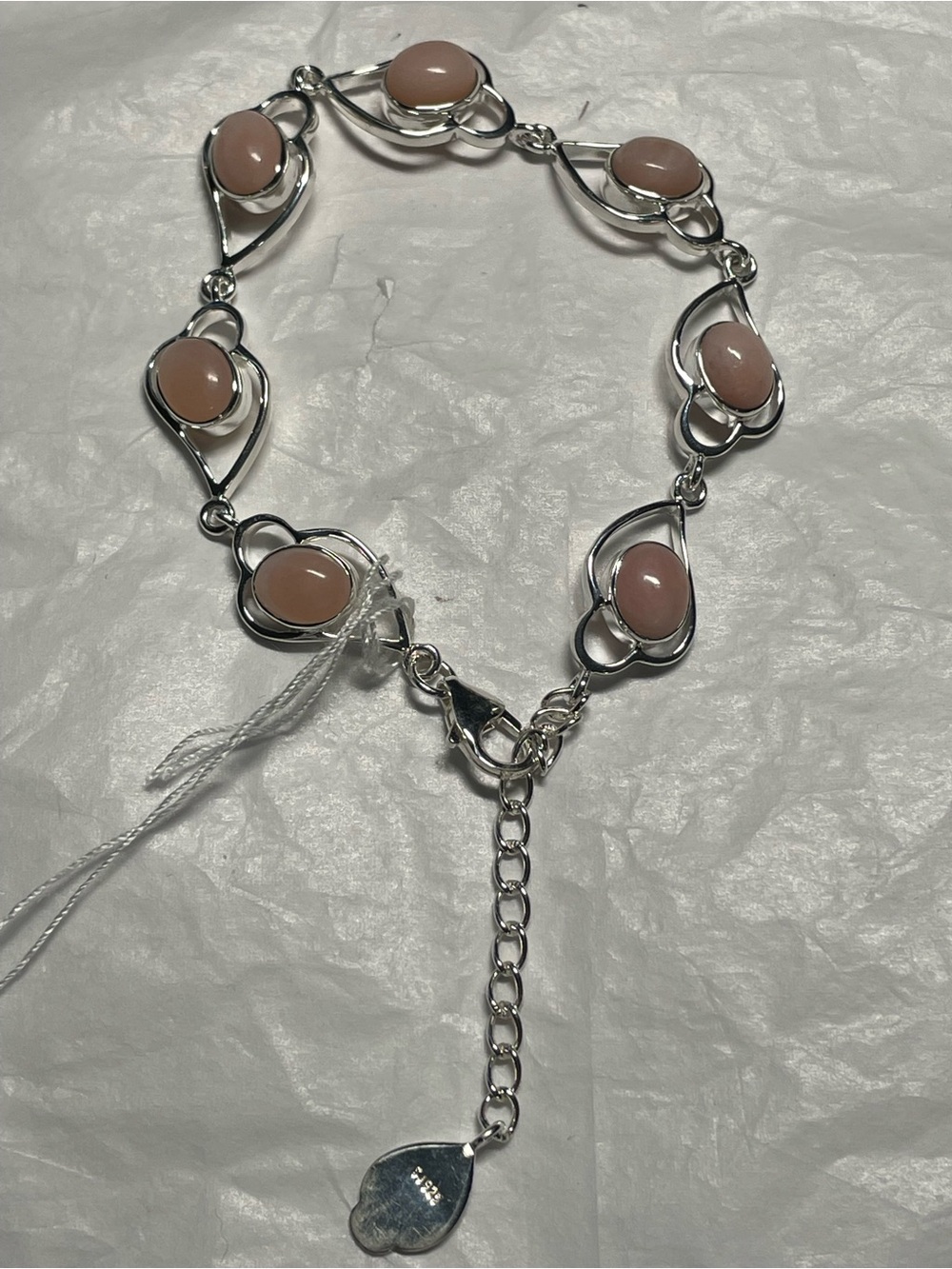 Pink opal bracelet
